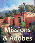 Mission & Adobe Paintings by Krystyna Robbins, El Paso, TX Artist
